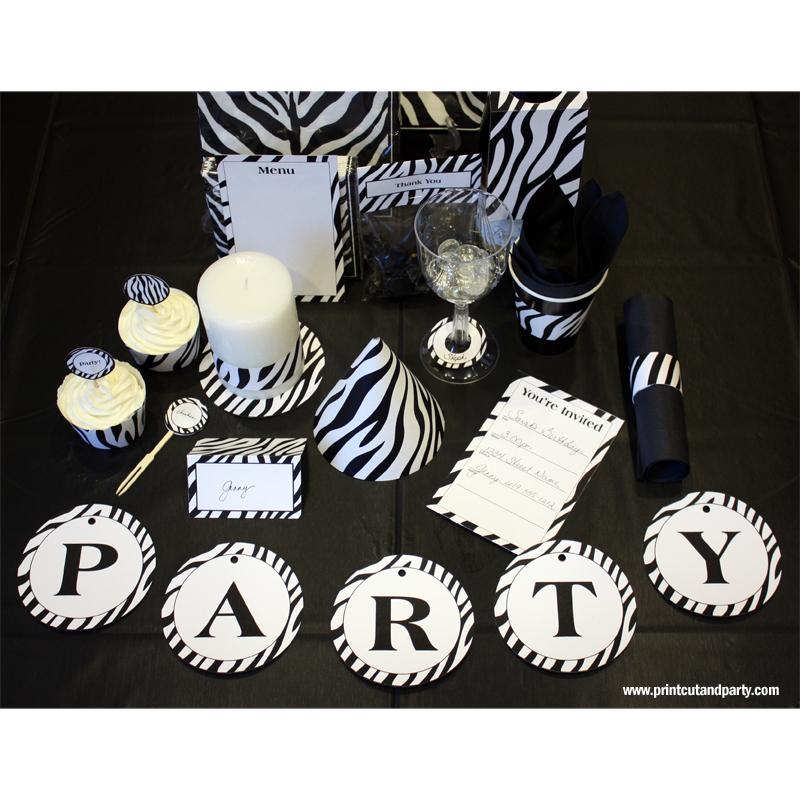 Zebra Print Party Decoration Ideas